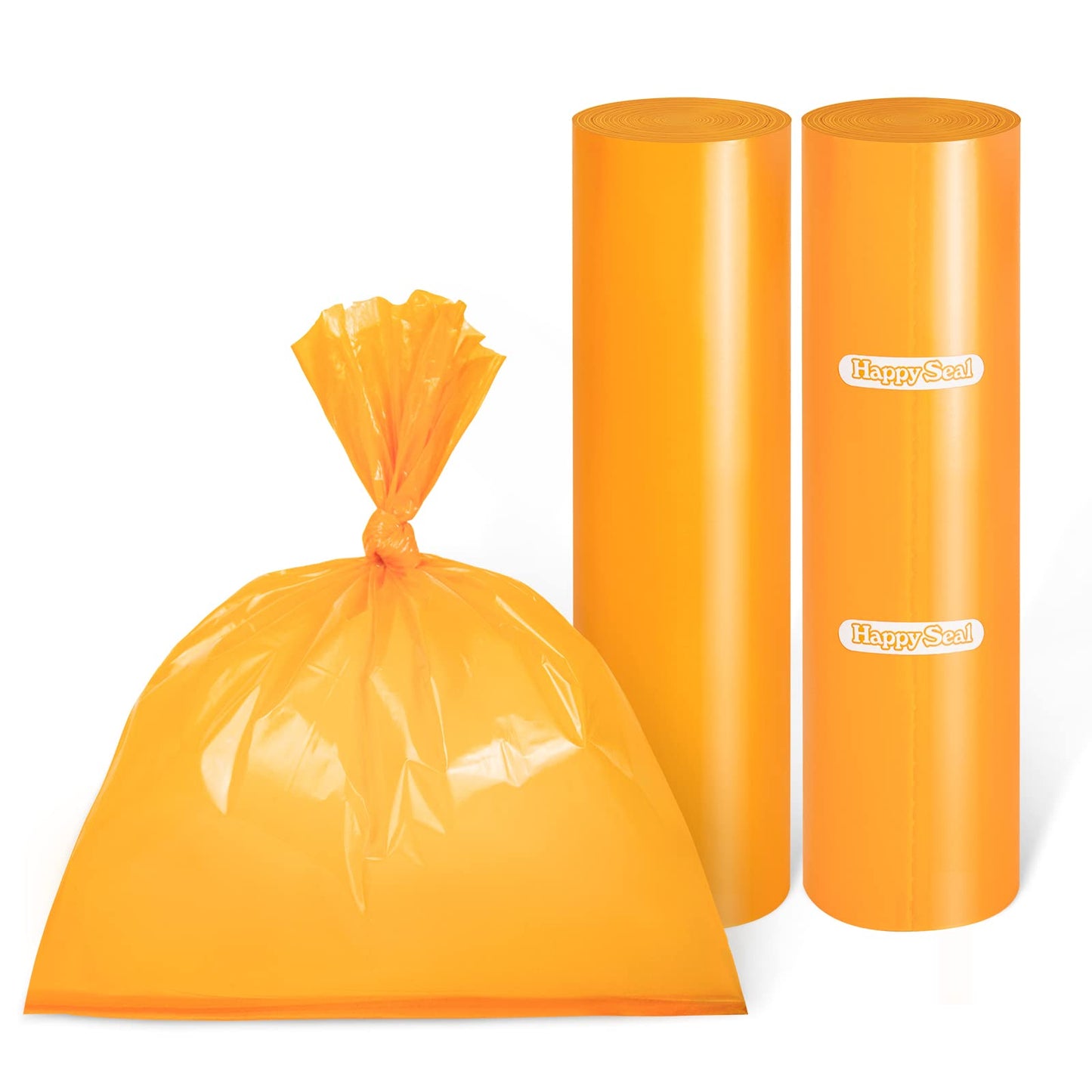 Happy Seal Scented Cat Litter & Dog Waste Bags – 160 Count, Orange