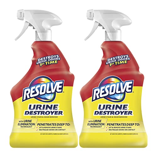 Resolve Urine Destroyer Pet Stain & Odor Remover Spray – 32 oz, 2-Pack