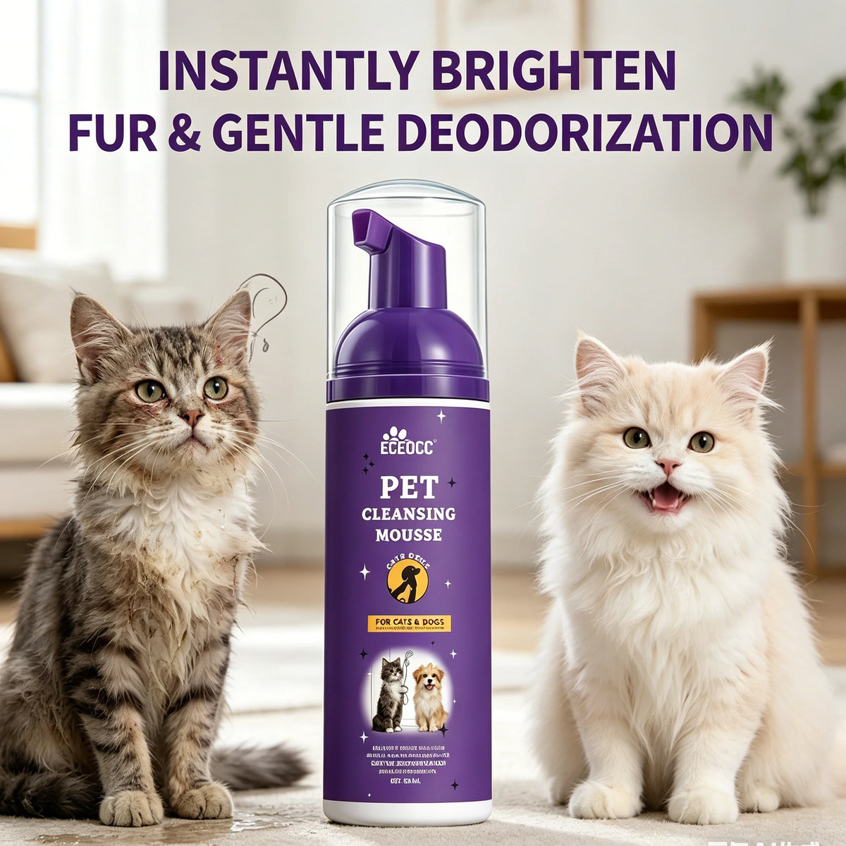 Waterless Dry Shampoo Foam for Cats & Dogs