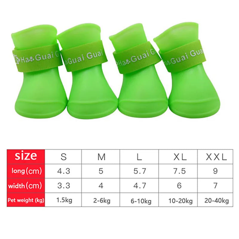 Waterproof Rubber Dog Ankle Boots for All Sizes