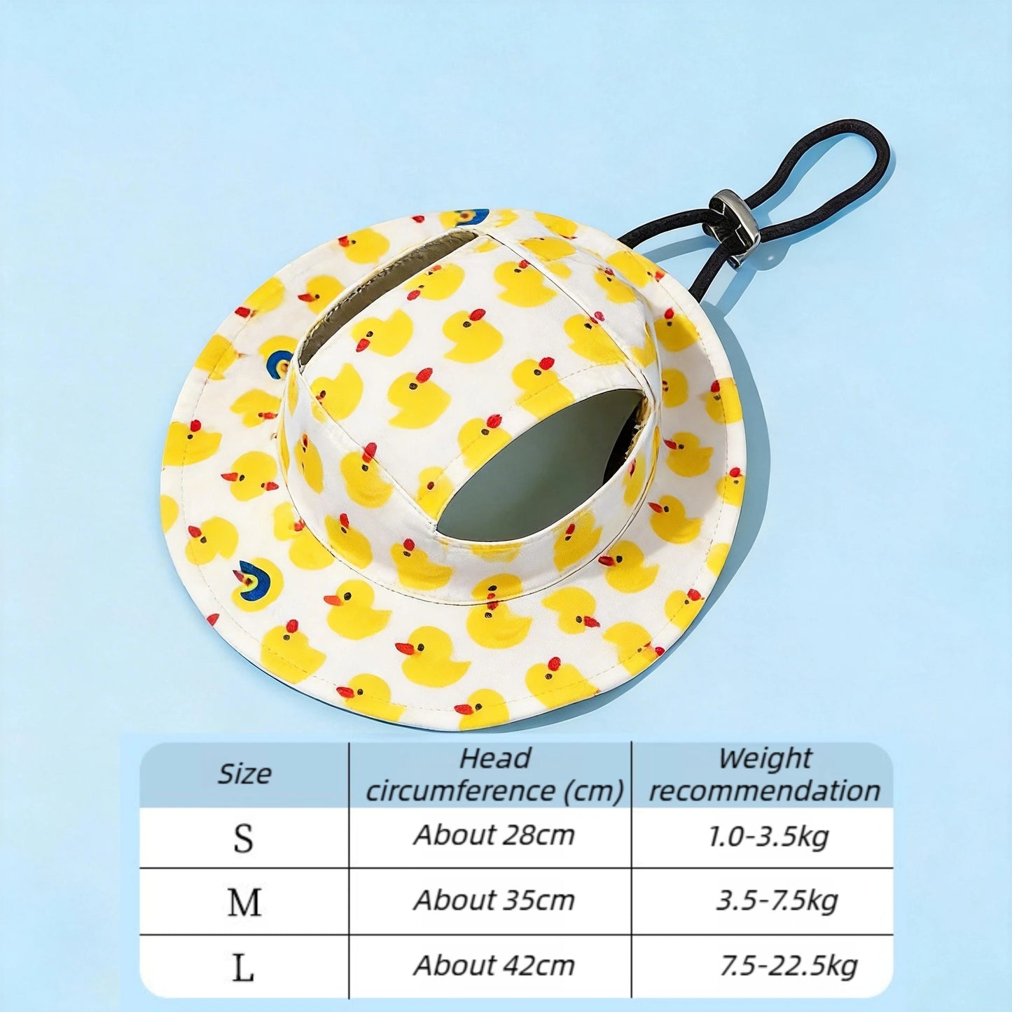Adjustable Dog Hat Cute Print Cap for Puppies and Small Breeds, Pet Sun Protection Hat for Walking Outdoor Activities