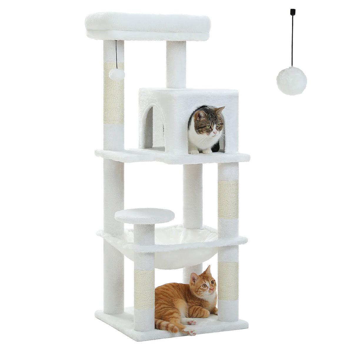 5-Level Cat Tower with Metal Frame, Hammock & Large Perch