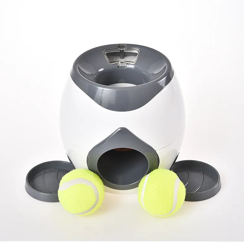 Dog Interactive Tennis Ball Treat Reward Machine Automatic Snack Dispenser Dog Training Puzzle Feeder Toy for Small Medium Dogs