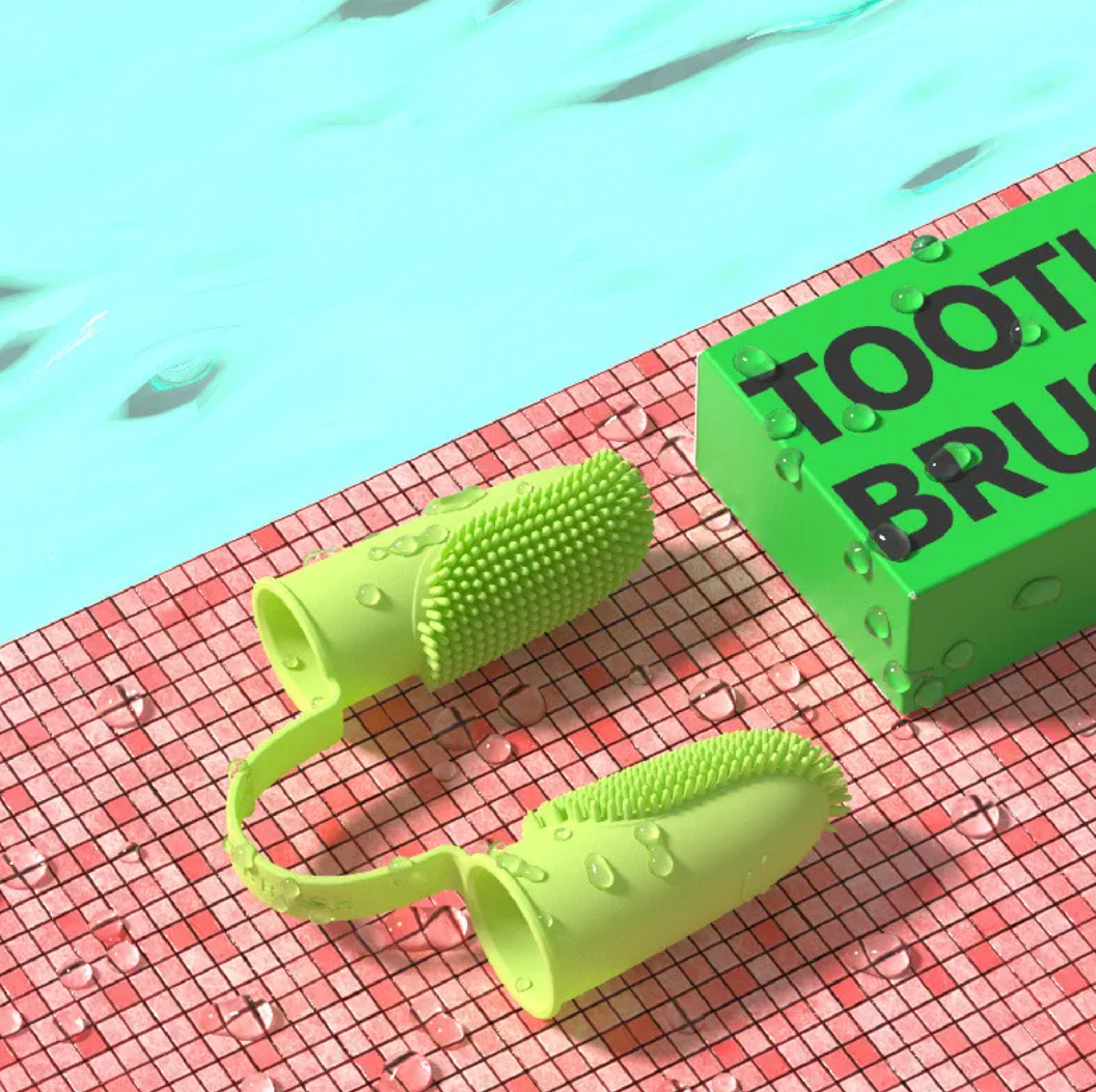 Pet Tooth Cleaning Finger Brush Set for Dogs & Cats