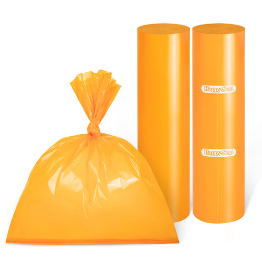 Happy Seal Scented Cat Litter & Dog Waste Bags – 160 Count, Orange
