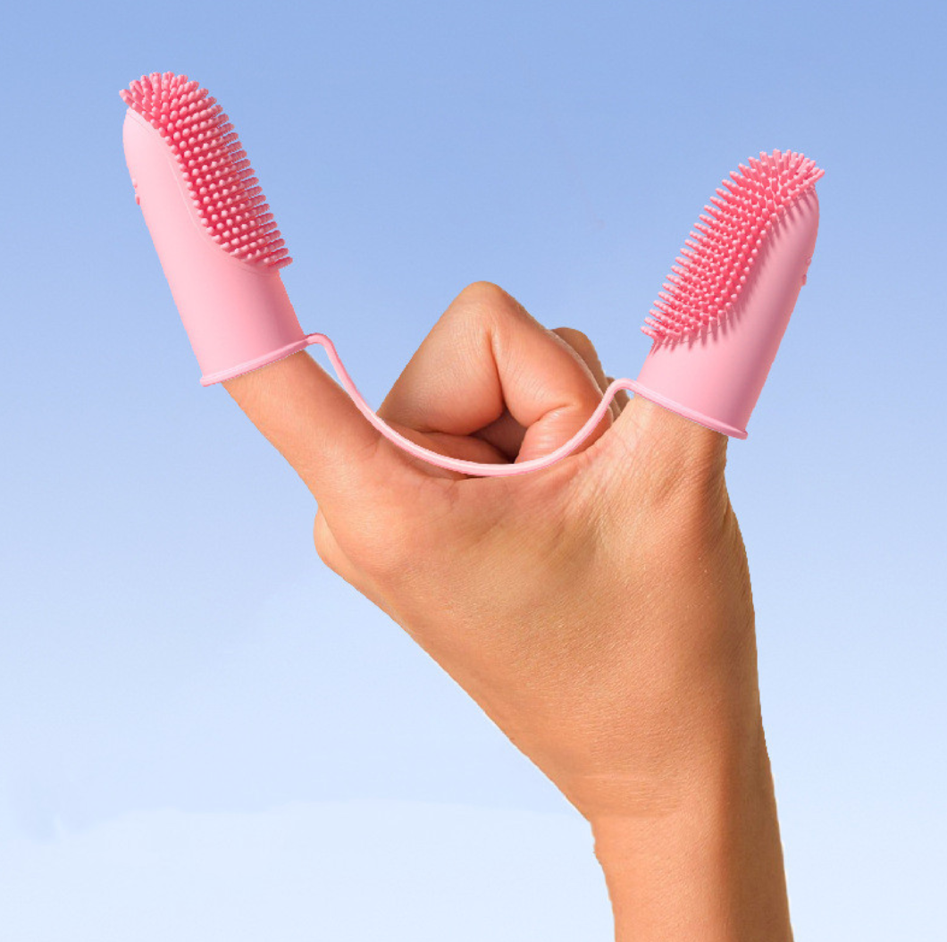 Pet Tooth Cleaning Finger Brush Set for Dogs & Cats