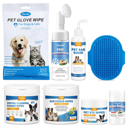Dog Grooming Wipes & Paw Cleaner Kit – Teeth, Ears, Eyes & Body