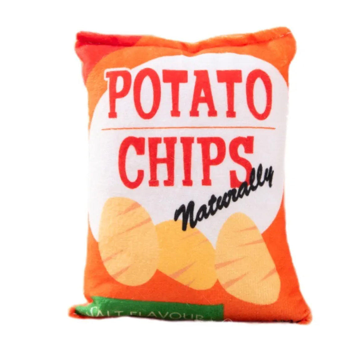 Plush Potato Chip Squeaky Dog Toy