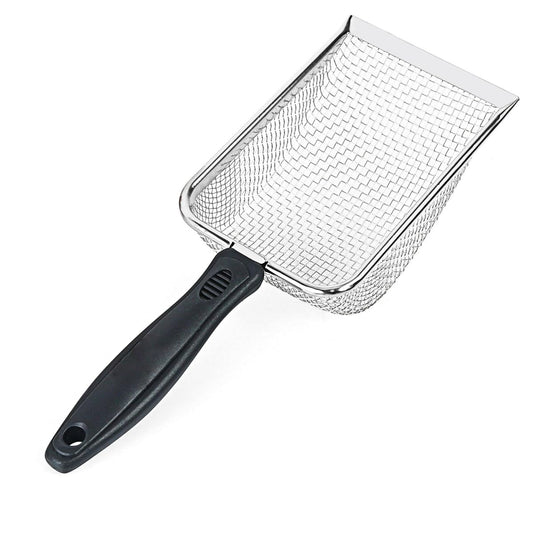 Stainless Steel Cat Litter Scoop – 2.8mm Mesh, Heavy Duty