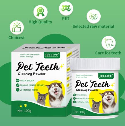 Oral Pet Teeth Cleaning Powder for Dogs & Cats