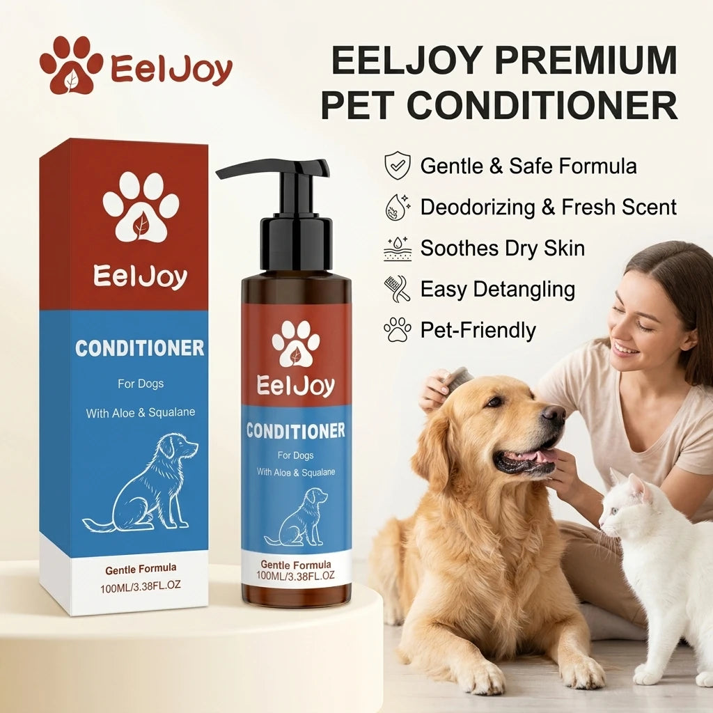 Dog Coat Conditioner Moisturizing Eliminating Odors Soft Hair Smooth Skin Reduce Knotting Refreshing Gentle Formulapet Shampoo