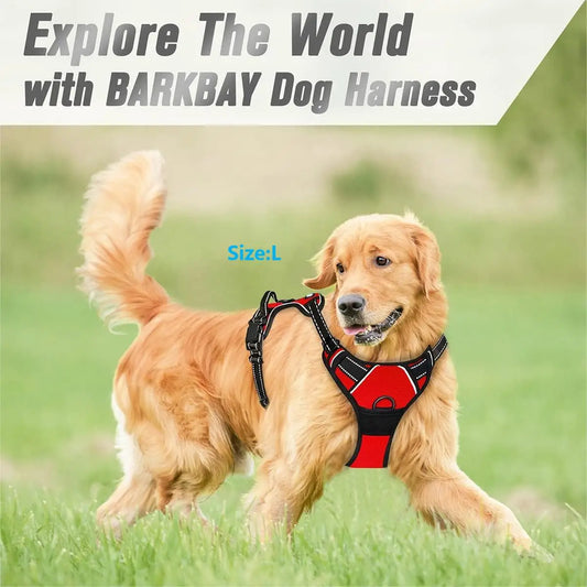 No-Pull Dog Harness with Front Clip & Reflective Strips