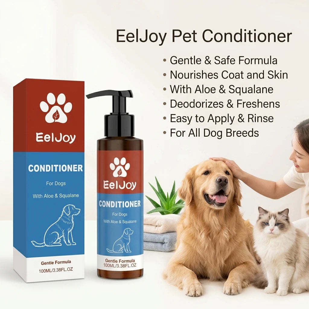 Dog Coat Conditioner Moisturizing Eliminating Odors Soft Hair Smooth Skin Reduce Knotting Refreshing Gentle Formulapet Shampoo