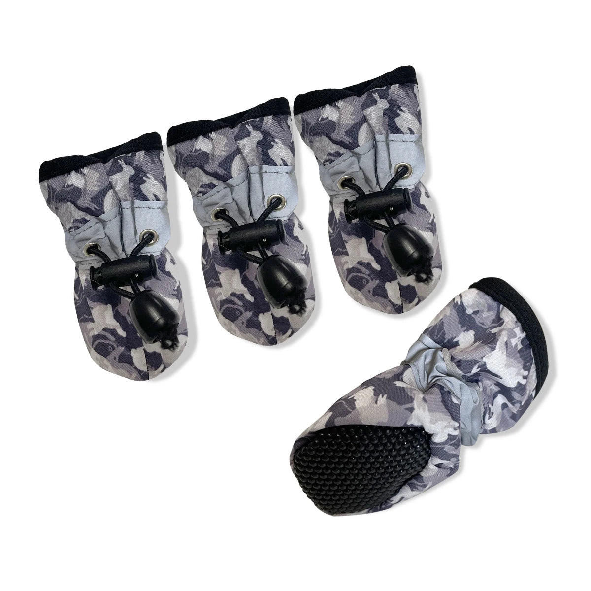 Dog Shoes for Large Dogs with Printed Medium Dog Boots  Paw Protectors Summer Hot Pavement  Water-Resistant in Rainy Weather, Ou