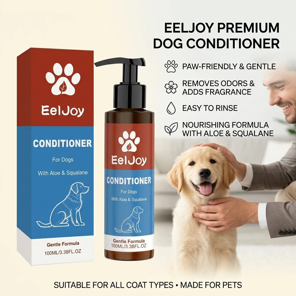Dog Coat Conditioner Moisturizing Eliminating Odors Soft Hair Smooth Skin Reduce Knotting Refreshing Gentle Formulapet Shampoo