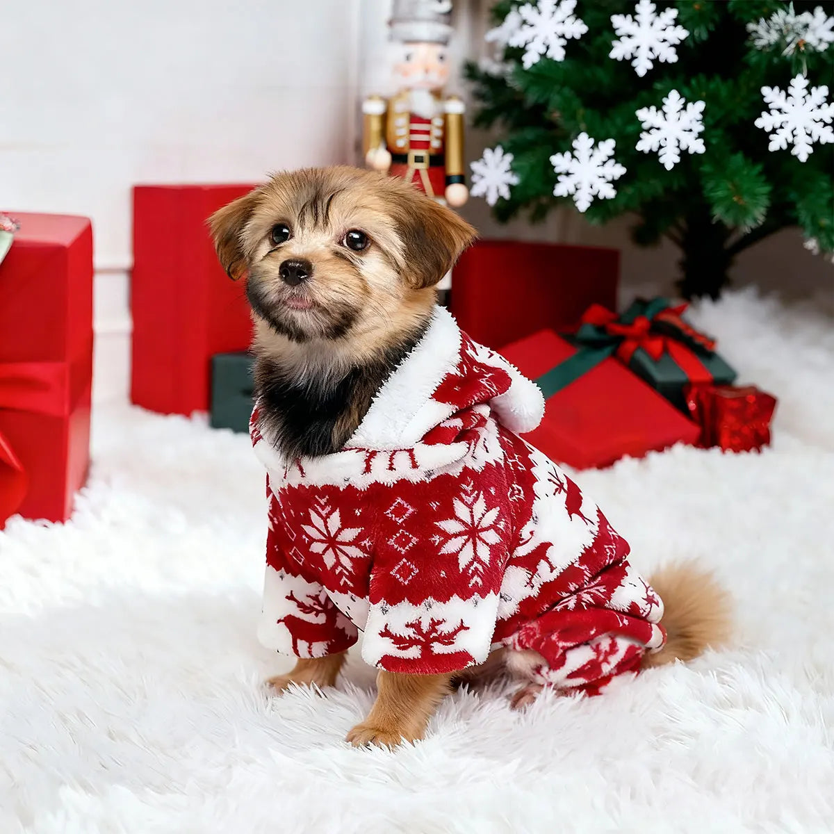 Christmas dog sweater, dog clothes, super soft and warm dog and cat pet jacket, winter pet clothing, dog clothing, size s