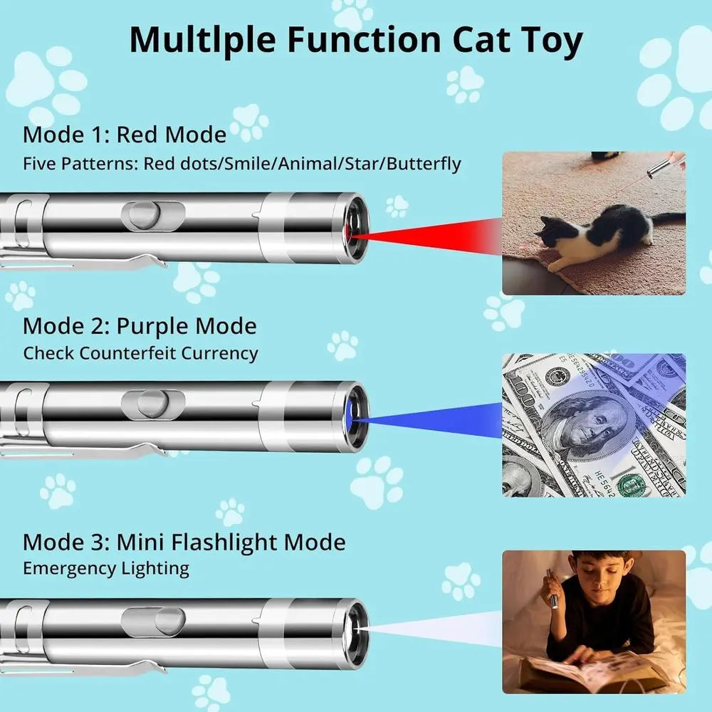USB Rechargeable Kitten Toys with 7 Adjustable Speeds, Interactive Chase Toys for Indoor Cats & Dogs, Training & Exercise