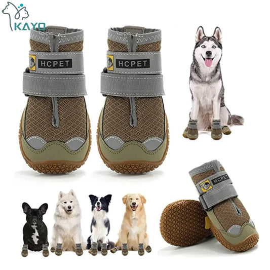 Reflective Waterproof Dog Boots for Medium & Large Dogs