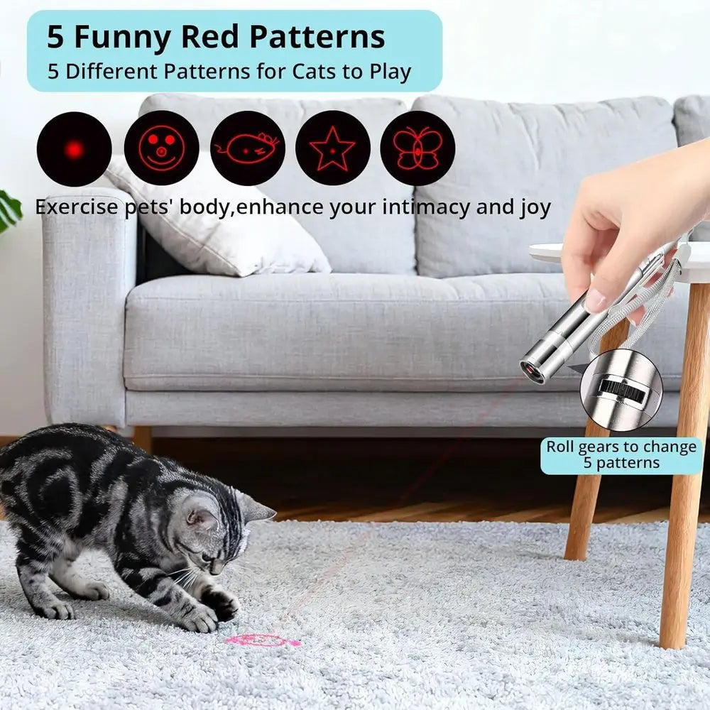 USB Rechargeable Kitten Toys with 7 Adjustable Speeds, Interactive Chase Toys for Indoor Cats & Dogs, Training & Exercise