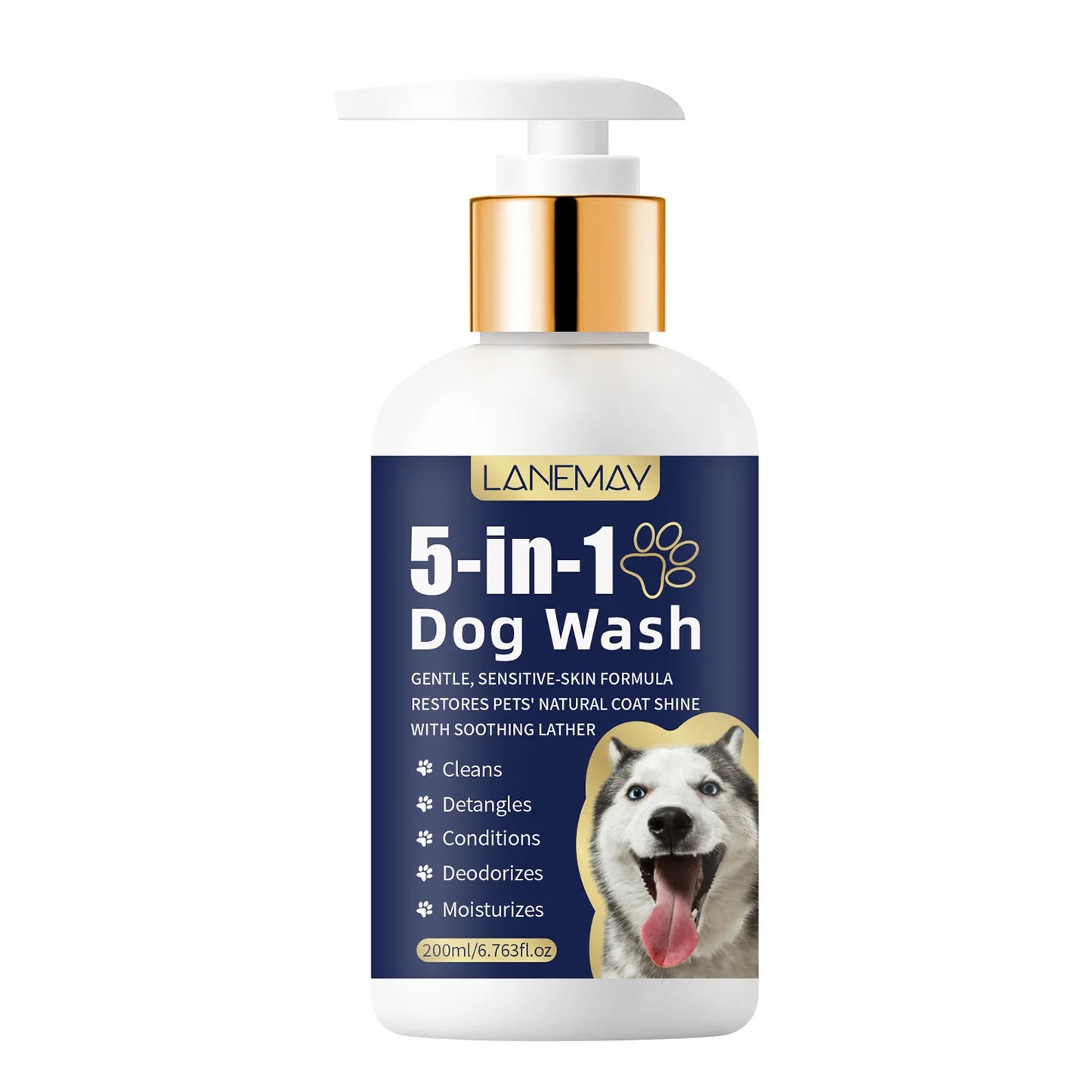 Pet Skin and Hair Shampoo, Care for Skin Health. Pet Shampoo, Cat and Dog Shampoo, Pet Cleaning, Cat and Dog Odor Removal 200ml