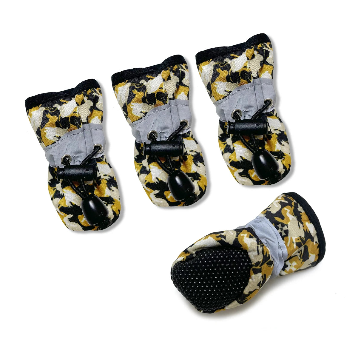 Dog Shoes for Large Dogs with Printed Medium Dog Boots  Paw Protectors Summer Hot Pavement  Water-Resistant in Rainy Weather, Ou