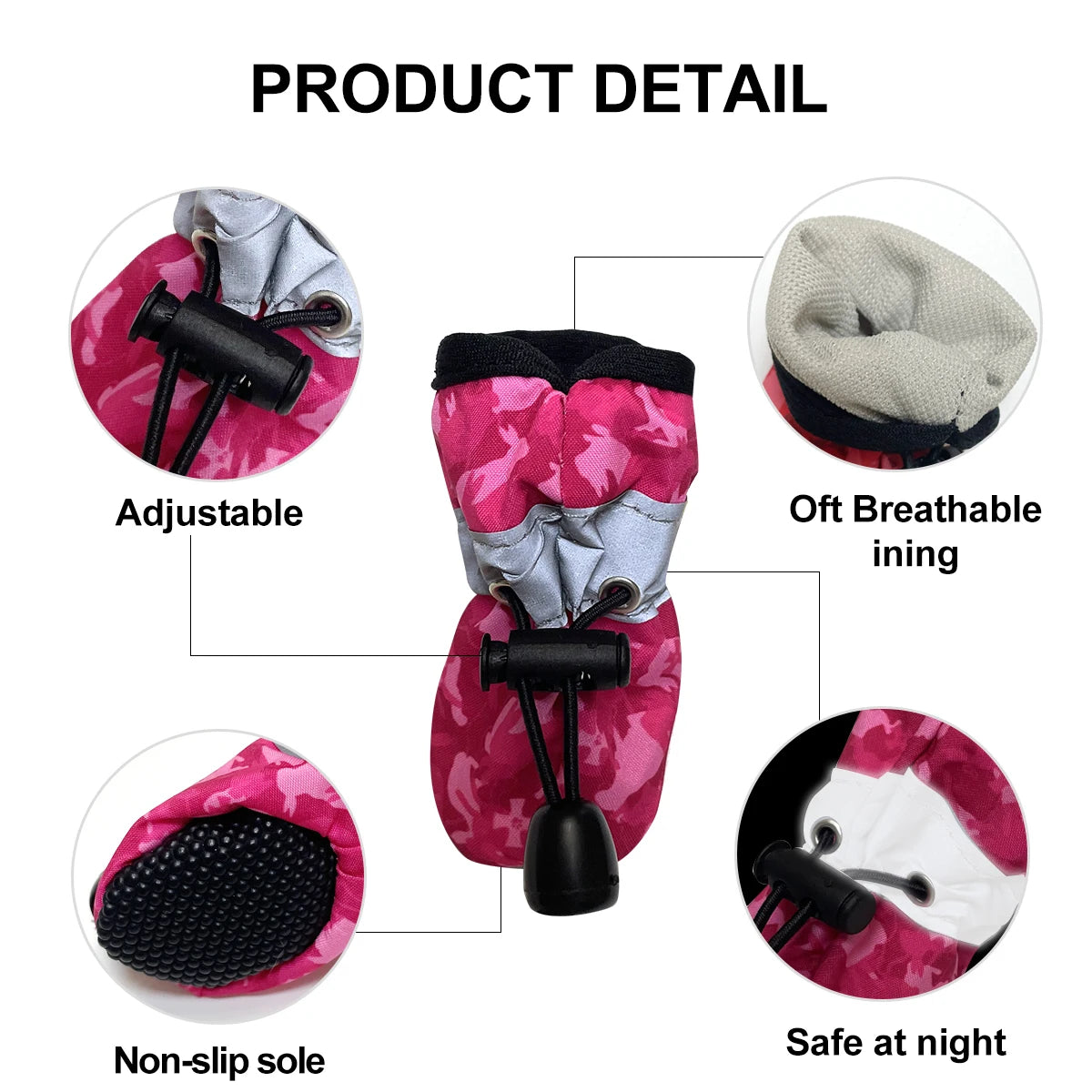 Dog Shoes for Large Dogs with Printed Medium Dog Boots  Paw Protectors Summer Hot Pavement  Water-Resistant in Rainy Weather, Ou