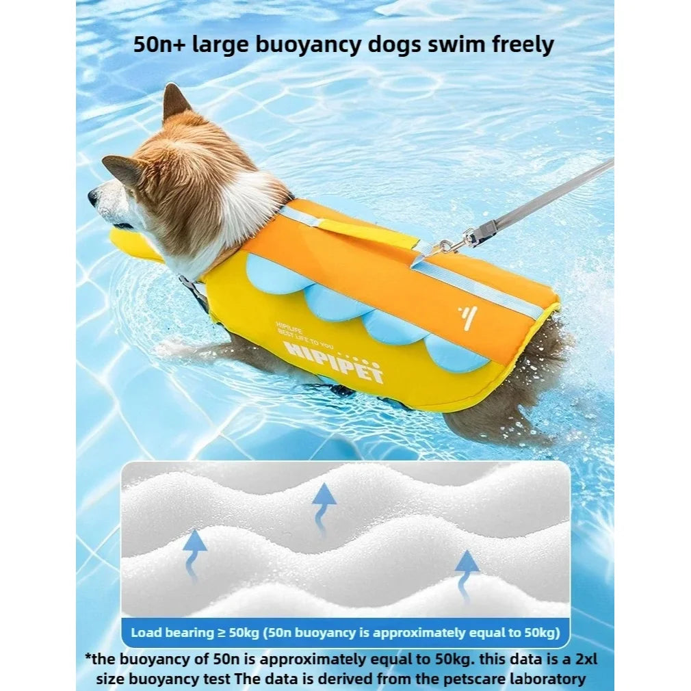 Dog Life Jacket Portable Summer Strong Buoyancy Dog Swimsuit Breathable Dog Coats and Jackets Quick Drying Pet Products