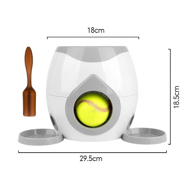 Dog Interactive Tennis Ball Treat Reward Machine Automatic Snack Dispenser Dog Training Puzzle Feeder Toy for Small Medium Dogs