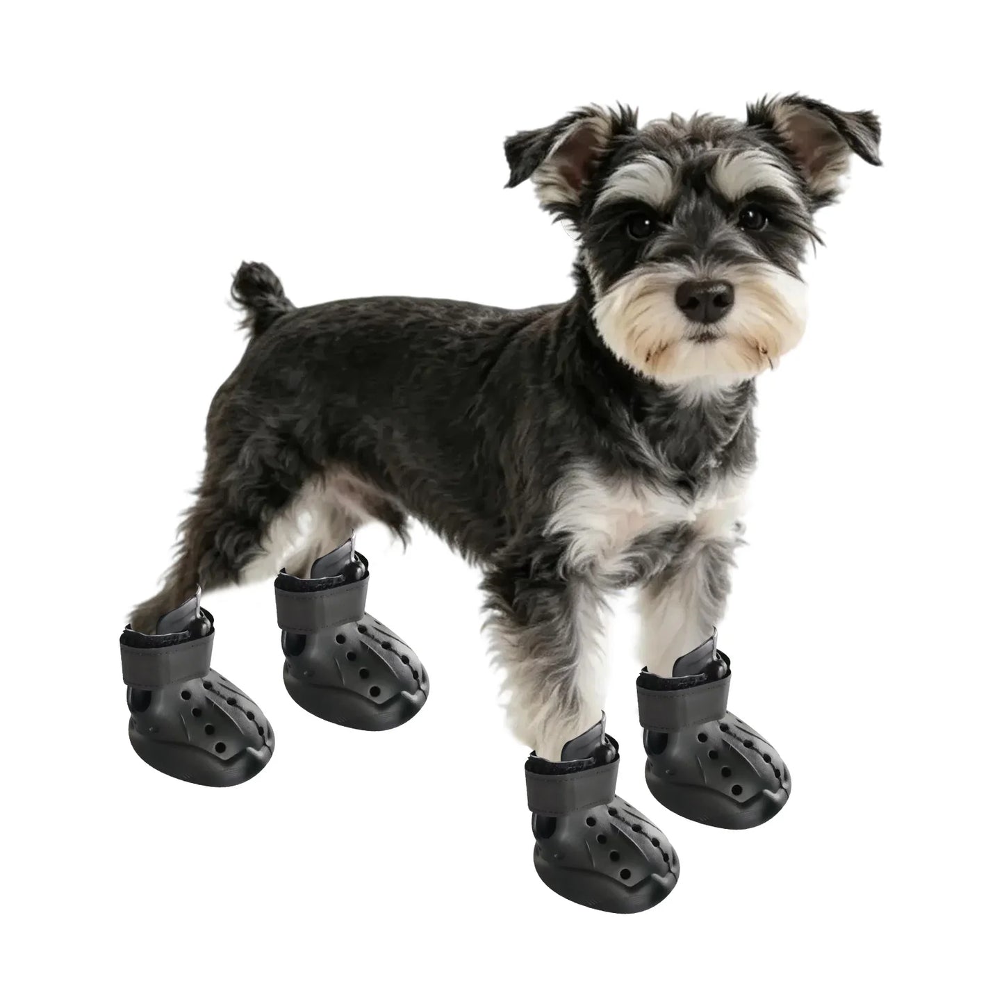 BYMAOCAR Breathable EVA Dog Booties with Adjustable Straps, Non Slip Waterproof Dog Shoes, Wear Resistant Pet Paw Protector Shoes for Outdoor Walking Hiking Daily Use