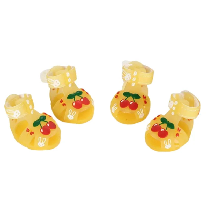 Breathable Pet Shoes Adjustable Non-Slip Dogs Sandals Summer Waterproof Puppy Rain Shoes Outdoor Dog Paw Protector Pets Supplies