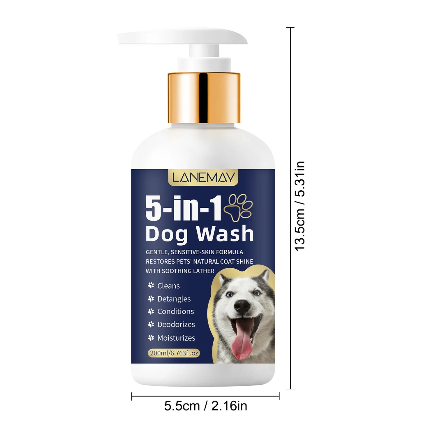 Pet Skin and Hair Shampoo, Care for Skin Health. Pet Shampoo, Cat and Dog Shampoo, Pet Cleaning, Cat and Dog Odor Removal 200ml