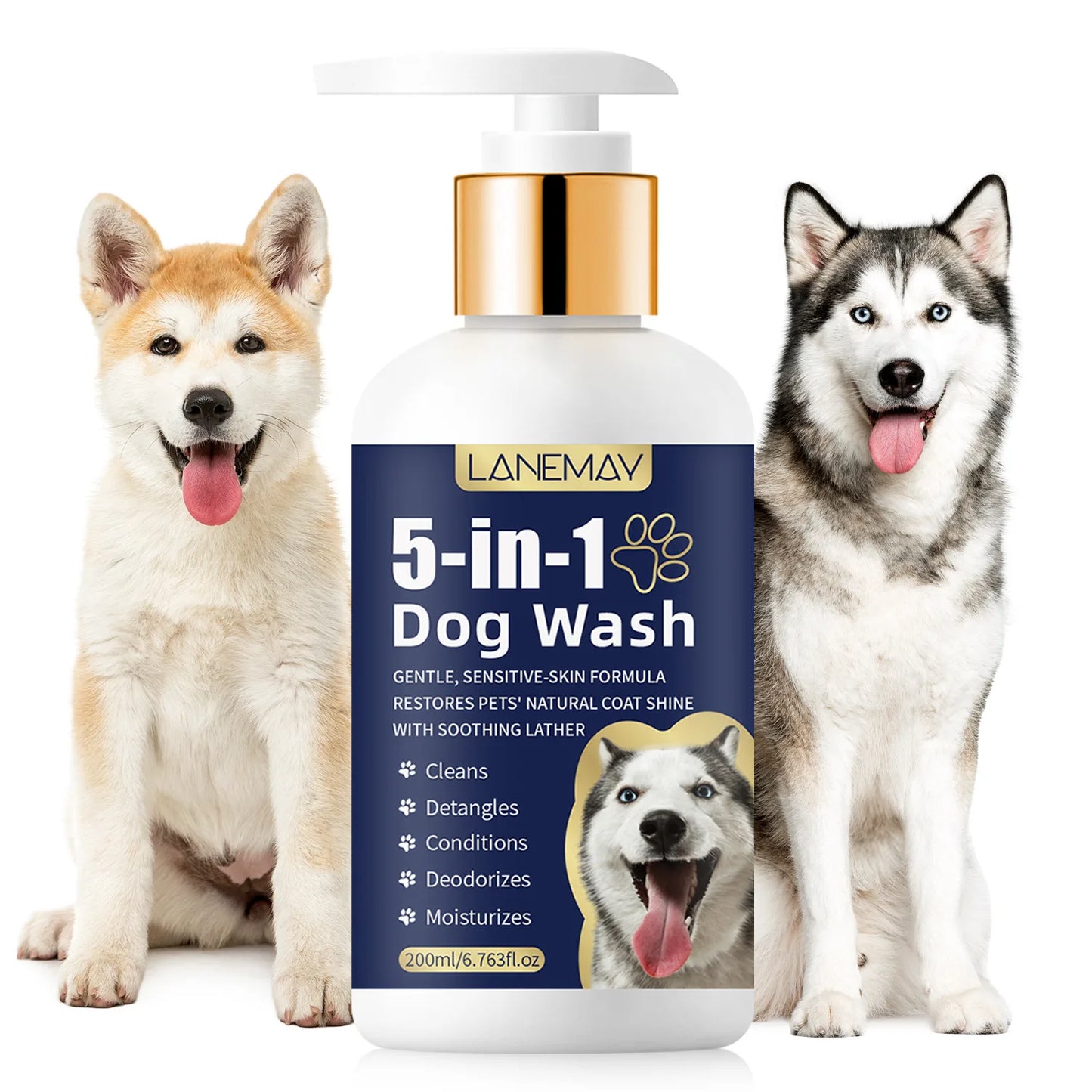 Pet Skin and Hair Shampoo, Care for Skin Health. Pet Shampoo, Cat and Dog Shampoo, Pet Cleaning, Cat and Dog Odor Removal 200ml