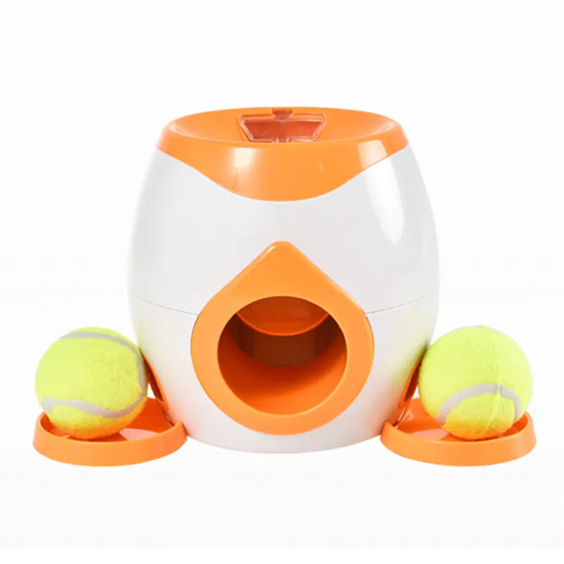 Dog Interactive Tennis Ball Treat Reward Machine Automatic Snack Dispenser Dog Training Puzzle Feeder Toy for Small Medium Dogs