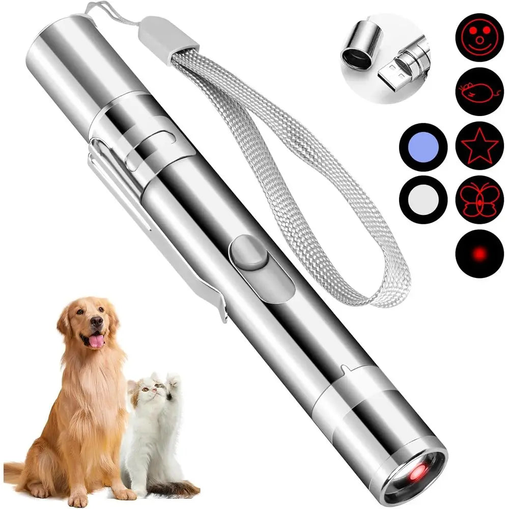 USB Rechargeable Kitten Toys with 7 Adjustable Speeds, Interactive Chase Toys for Indoor Cats & Dogs, Training & Exercise