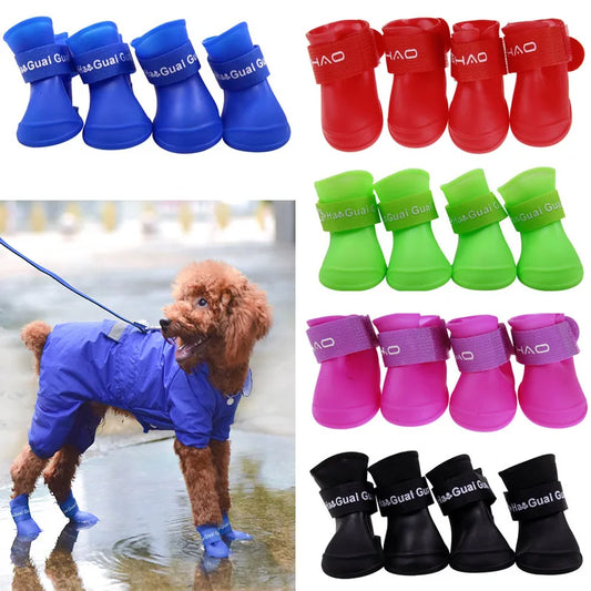 Waterproof Rubber Dog Ankle Boots for All Sizes