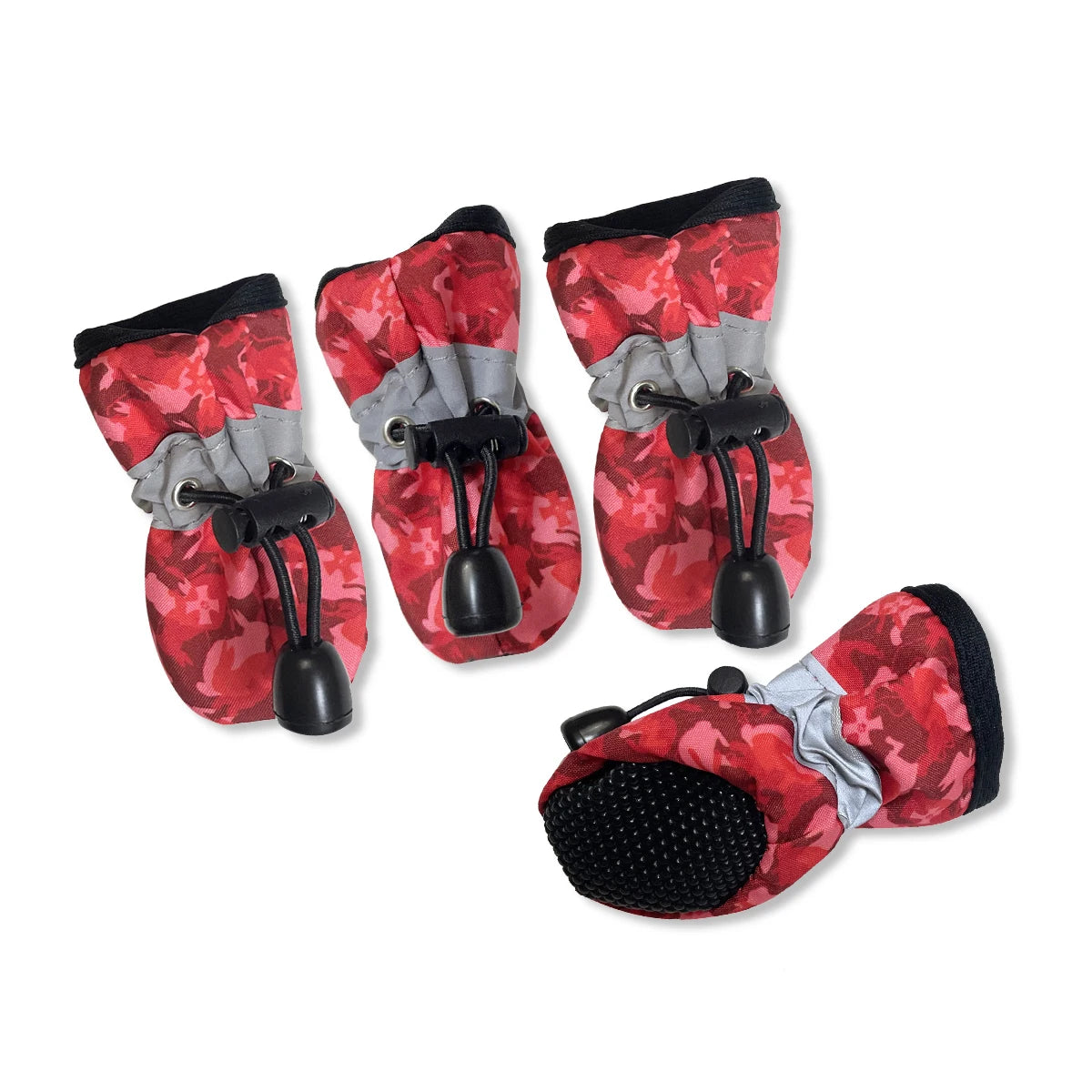 Dog Shoes for Large Dogs with Printed Medium Dog Boots  Paw Protectors Summer Hot Pavement  Water-Resistant in Rainy Weather, Ou