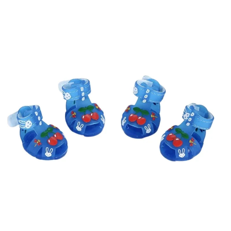 Breathable Pet Shoes Adjustable Non-Slip Dogs Sandals Summer Waterproof Puppy Rain Shoes Outdoor Dog Paw Protector Pets Supplies