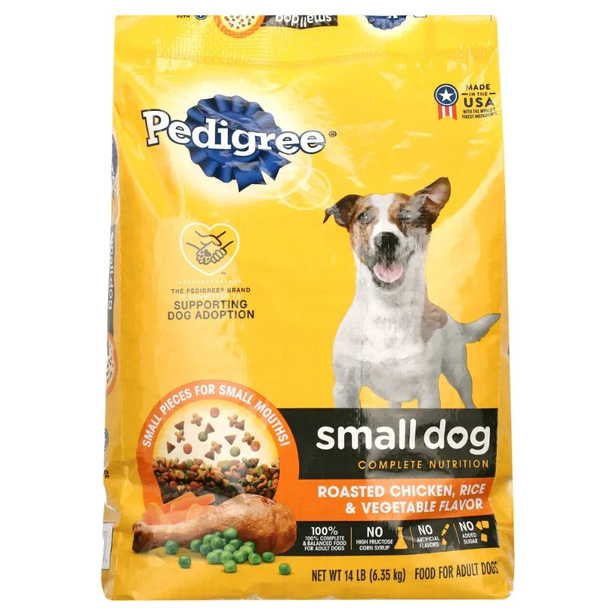 Dry Dog Food for Adult Small Dogs, Roasted Chicken and Vegetable Flavor, 14 lb. Bag
