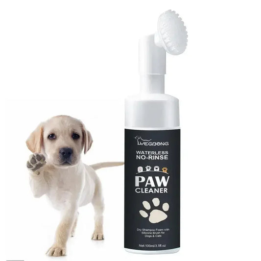 Paw Cleaner Foam with Silicone Brush for Cats & Dogs