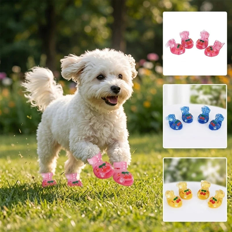 Breathable Pet Shoes Adjustable Non-Slip Dogs Sandals Summer Waterproof Puppy Rain Shoes Outdoor Dog Paw Protector Pets Supplies