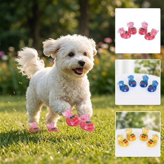 Silicone Non-Slip Dog Sandals – Waterproof Summer Shoes