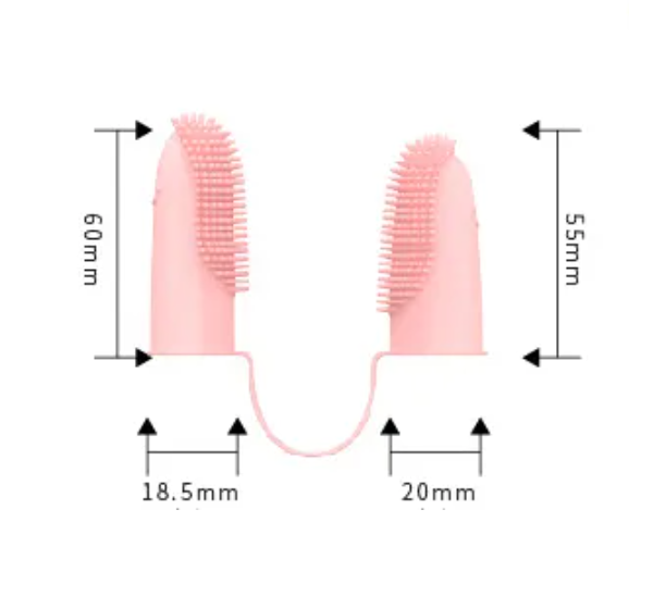 Pet Tooth Cleaning Finger Brush Set for Dogs & Cats