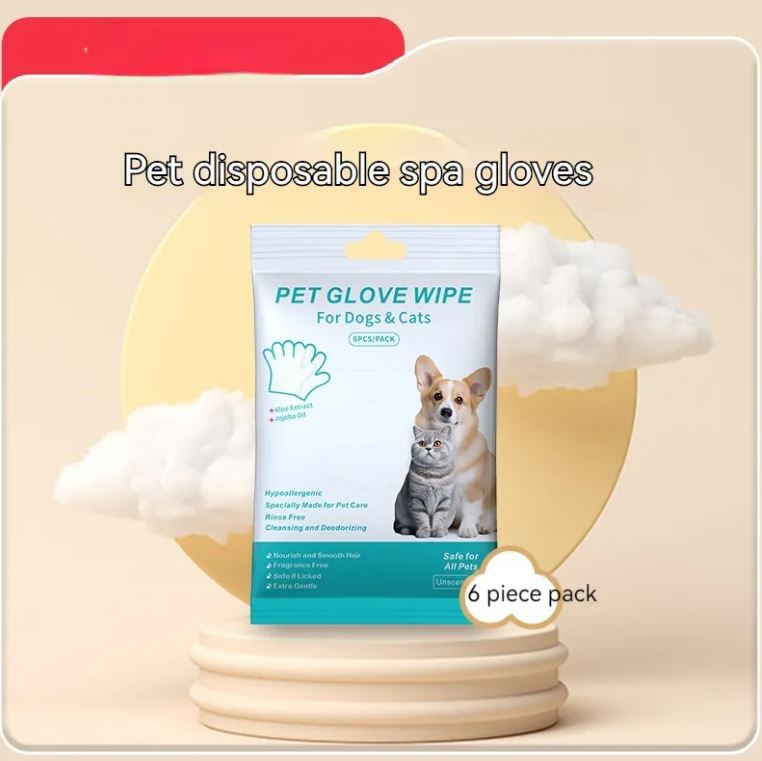 Pet Disposable Cleaning Gloves for Dogs & Cats