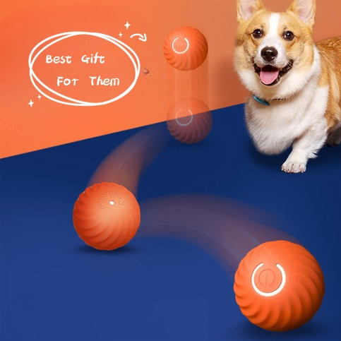 USB Rechargeable Interactive Rubber Dog Chew Ball