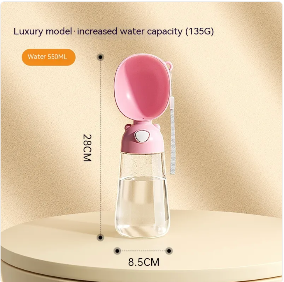 Portable Dog Water Bottle & Feeder – Travel Dispenser and Bowl