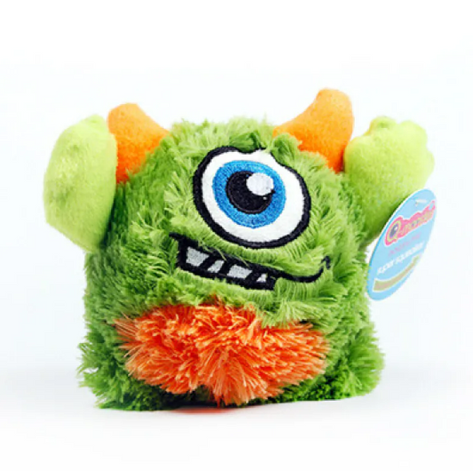 Plush Monster Squeaky Ball Toy for Cats & Dogs