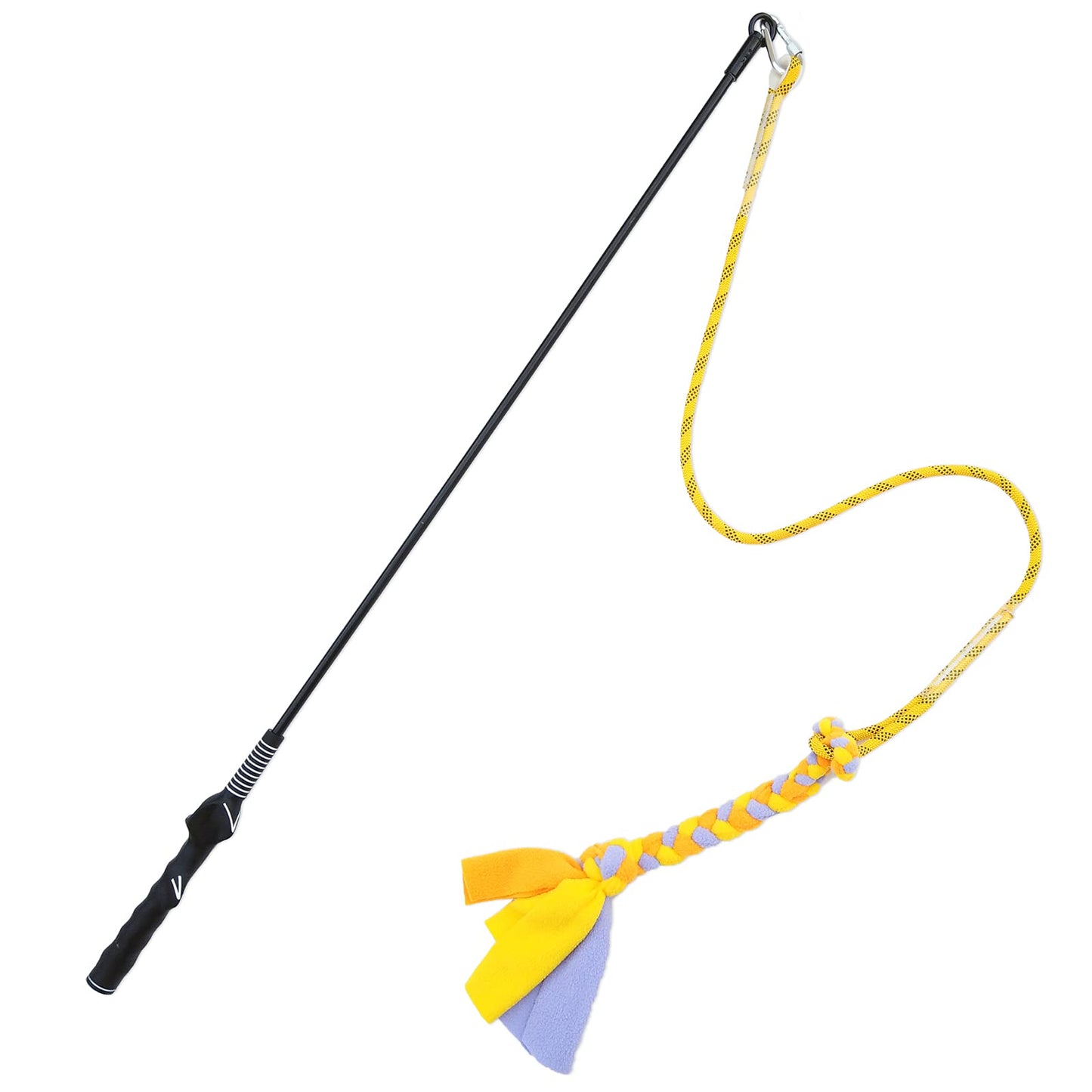 Dewonch Flirt Pole Dog Toy with Fleece Rope Lure