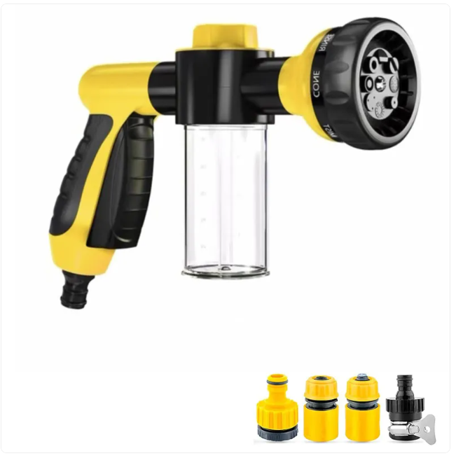 High-Pressure Pet Shower Sprayer with Grooming Brush