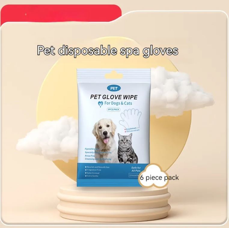 Pet Disposable Cleaning Gloves for Dogs & Cats